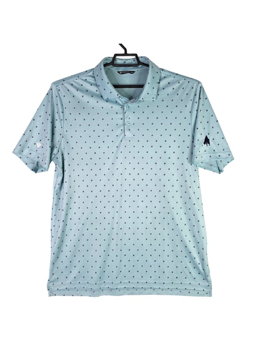 Mens Levelwear Blue & Black Polo Shirt Short Sleeve 100% Polyester Size XL